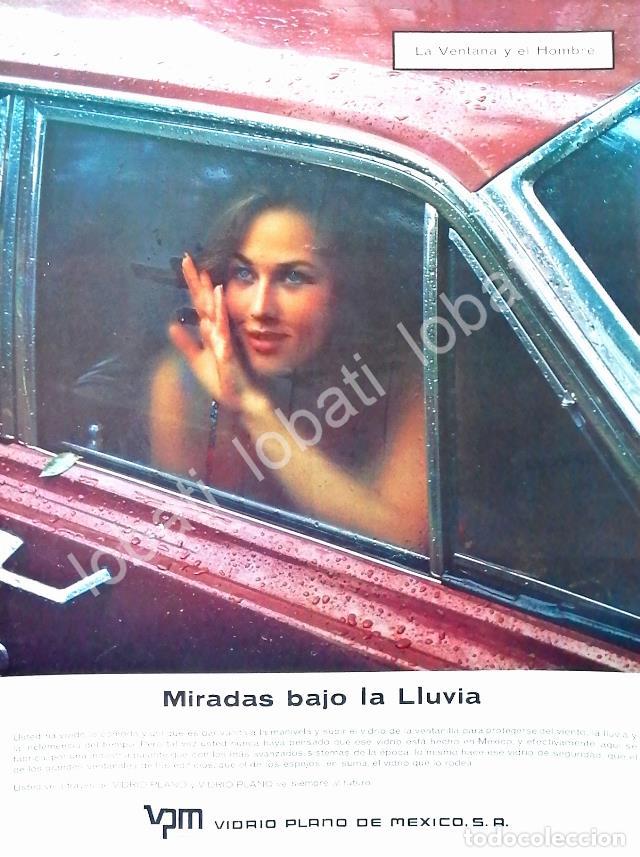 Poster collecting: CARTEL ANTIGUO ORIGINAL DE VIDRIO PLANO DE MEXICO S.A 1967 /352 MONTERREY