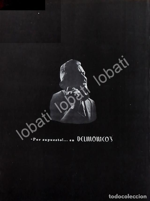 Poster collecting: CARTEL ANTIGUO ORIGINAL DE RESTAURANT DELMONICO&acute;S Y MEXICANA DE AVIACION 1964 /360