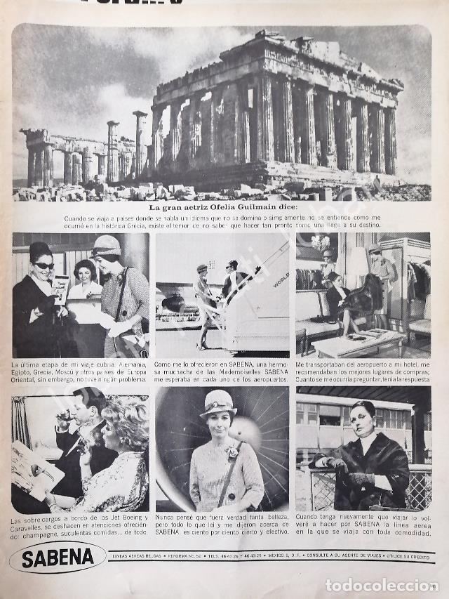 Poster collecting: CARTEL ANTIGUO ORIGINAL DE OFELIA GUILMAIN Y AEROLINEAS SABENA 1965 /364 FEP