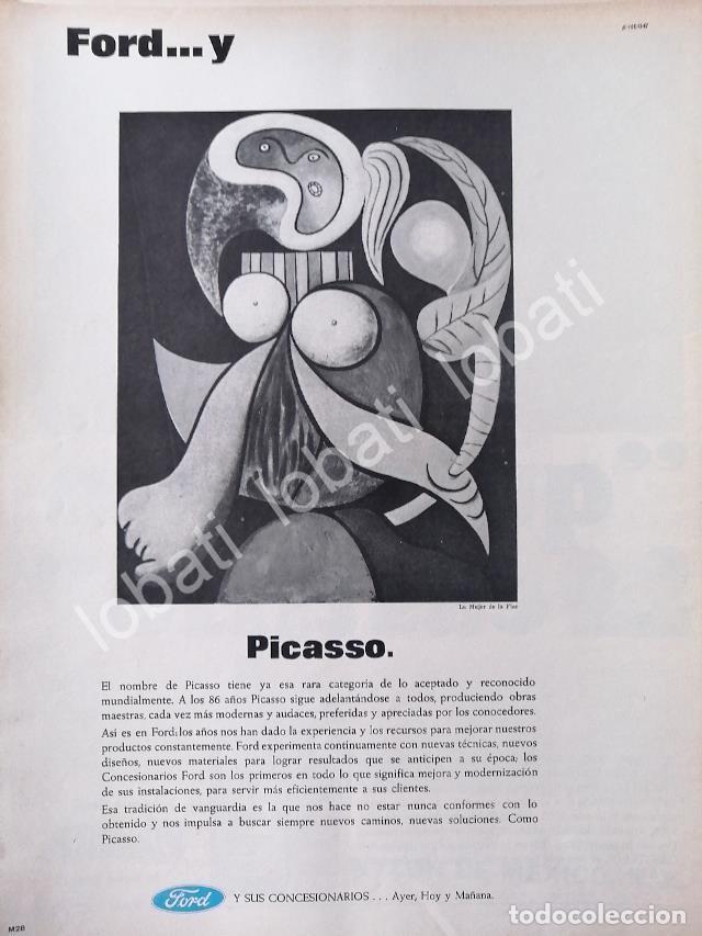 Poster collecting: CARTEL ANTIGUO ORIGINAL DE AUTOS FORD Y PABLO PICASSO 1967/363
