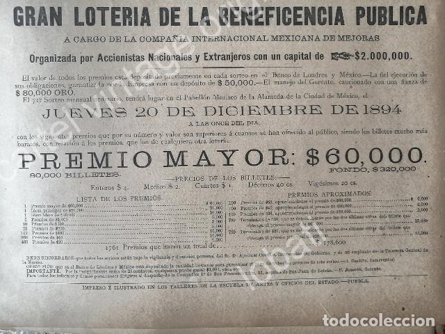 Poster collecting: CARTEL ANTIGUO ORIGINAL DE LOTERIA NACIONAL 24 ENERO 1895 /153
