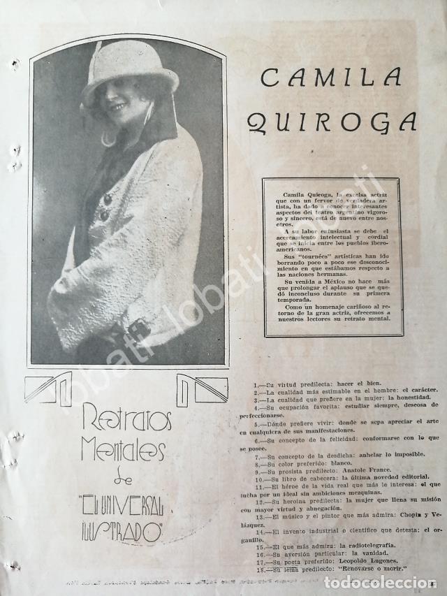 Coleccionismo de carteles: CARTEL ANTIGUO ORIGINAL DE LA ACTRIZ CAMILA QUIROGA 1920s /FEP