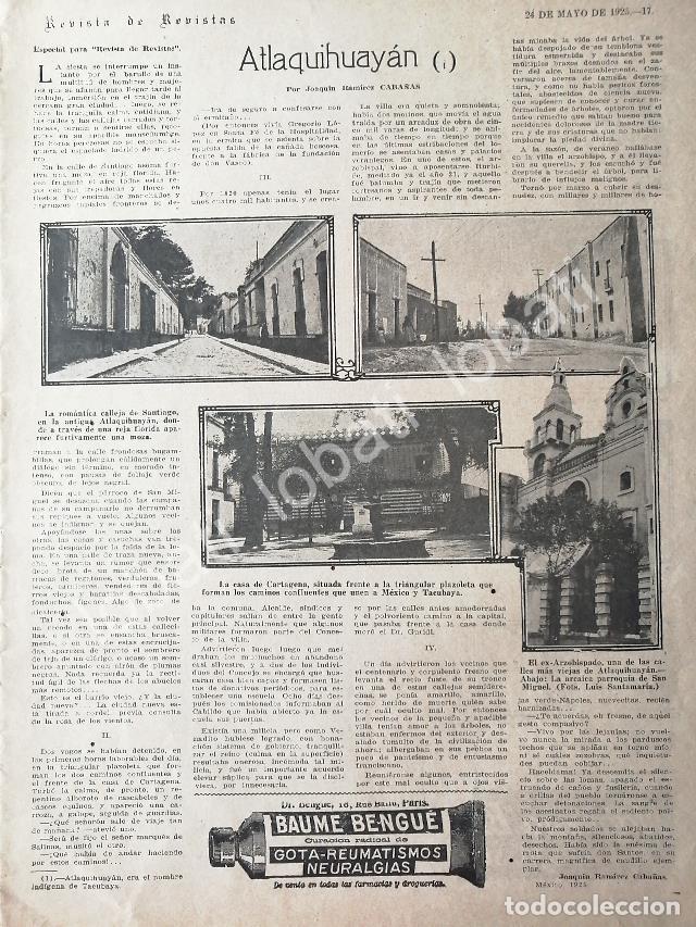 Coleccionismo de carteles: CARTEL ANTIGUO ORIGINAL DE ATLAQUIHUAYAN. POEMA INEDITO DE JOAQUIN RAMIREZ CABA&Ntilde;AS, 1925 (TACUBAYA)