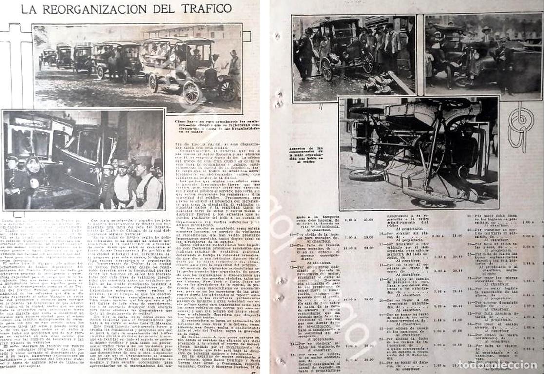 Coleccionismo de carteles: CARTEL ANTIGUO ORIGINAL DE EL TRAFICO EN EL DISTRITO FEDERAL EN 1922