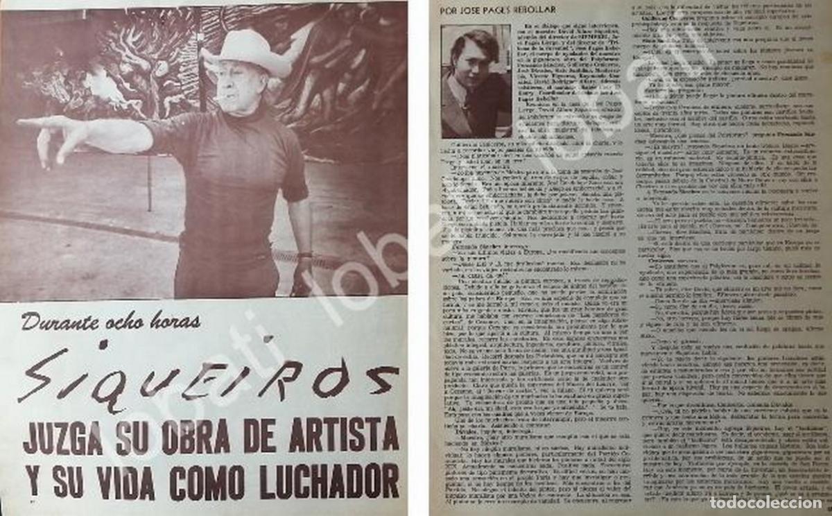 Poster collecting: CARTEL ANTIGUO ORIGINAL DE ENTREVISTA A DAVID ALFARO SIQUEIROS 1971 / RARO