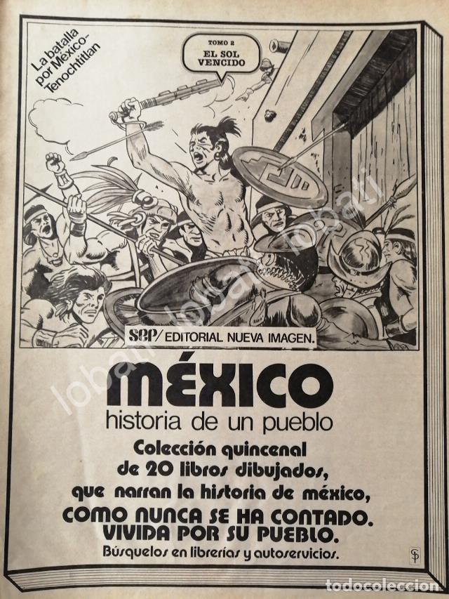 Poster collecting: CARTEL ANTIGUO ORIGINAL DE SEP LANZA CUADERNOS MEXICO HISTORIA DE UN PUEBLO 1980 /82