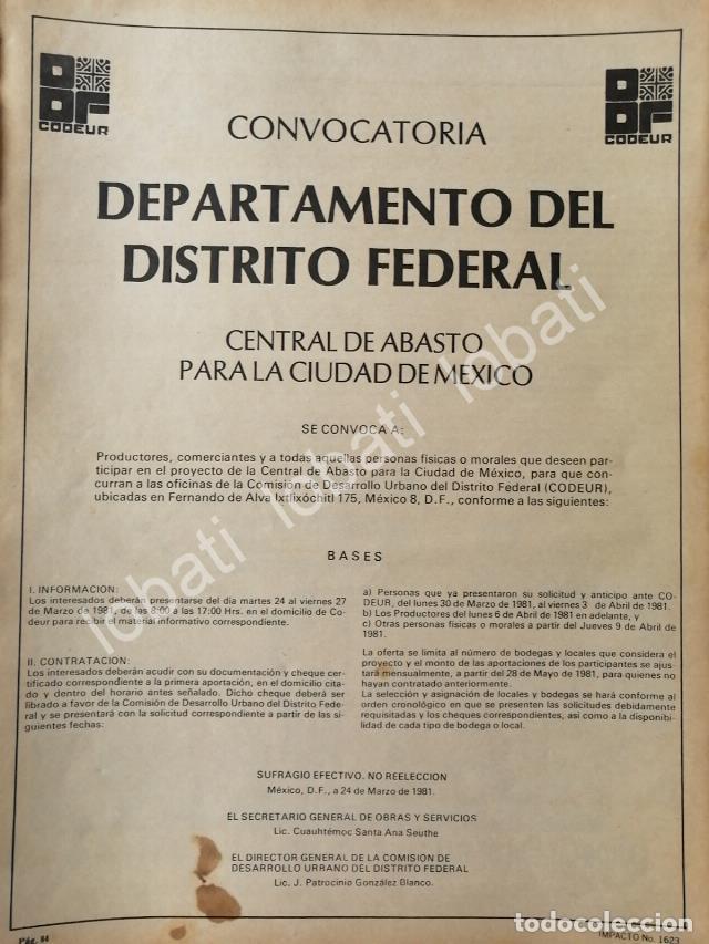 Poster collecting: CARTEL ANTIGUO ORIGINAL DE INICIAN OBRAS CENTRAL DE ABASTOS D.F 1980 /N87