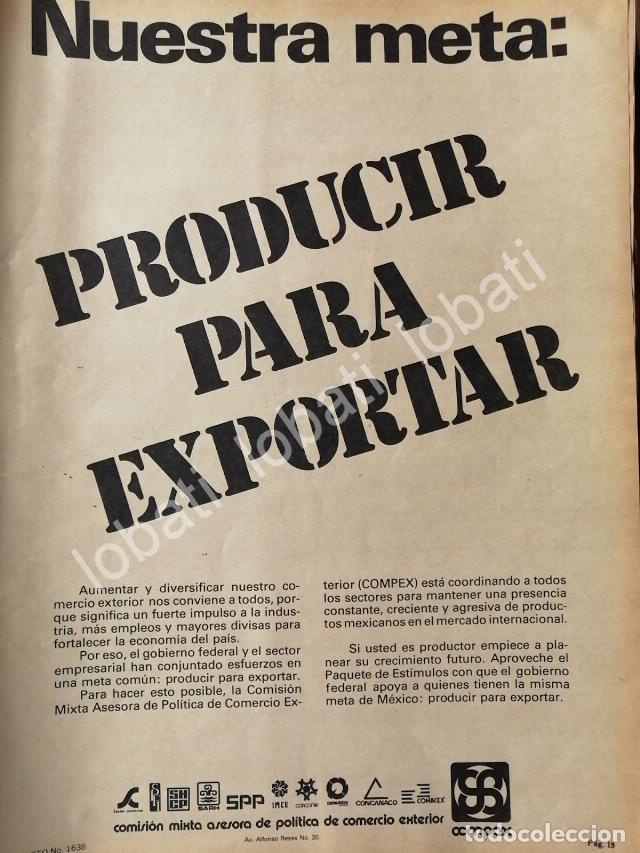 Collectionnisme d'affiches: CARTEL ANTIGUO ORIGINAL DE SECRETARIA DE COMERCIO EXTERIOR / EXPORTAR 1981 /N99