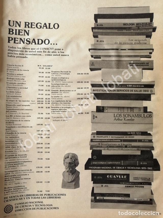 Collectionnisme d'affiches: CARTEL ANTIGUO ORIGINAL DE OBRAS DE LA CONACYT PARA 1981 /N100