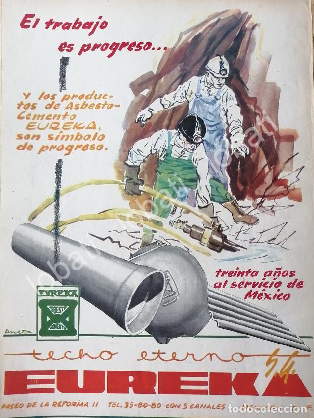 Collectionnisme d'affiches: CARTEL ANTIGUO ORIGINAL DE TECHO ETERNO EUREKA S.A PUBLICIDAD ARTISTICA 1966 /387