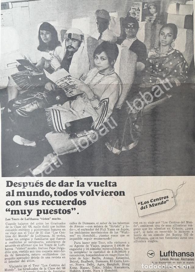 Collectionnisme d'affiches: CARTEL ANTIGUO ORIGINAL DE AEROLINEAS LUFTHANSA 1960s /404