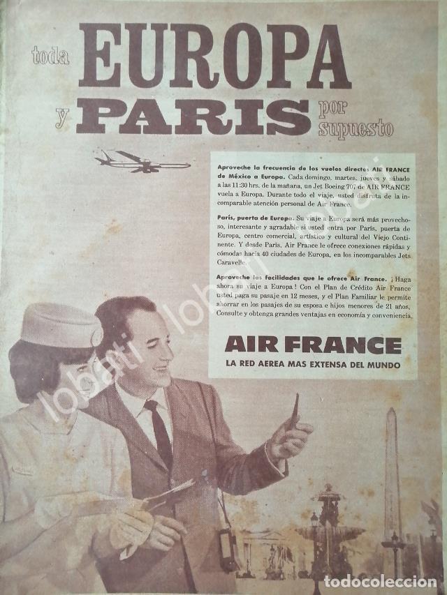 Collectionnisme d'affiches: CARTEL ANTIGUO ORIGINAL DE AEROLINEAS AIR FRANCE 1963 /409
