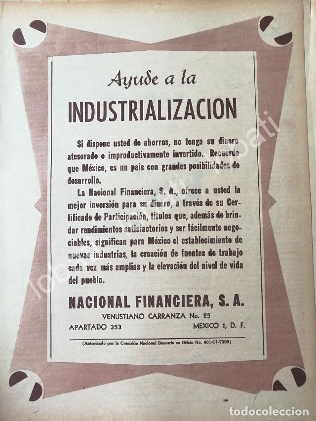 Collectionnisme d'affiches: CARTEL ANTIGUO ORIGINAL DE BANCO NACIONAL FINANCIERA 1956 /152