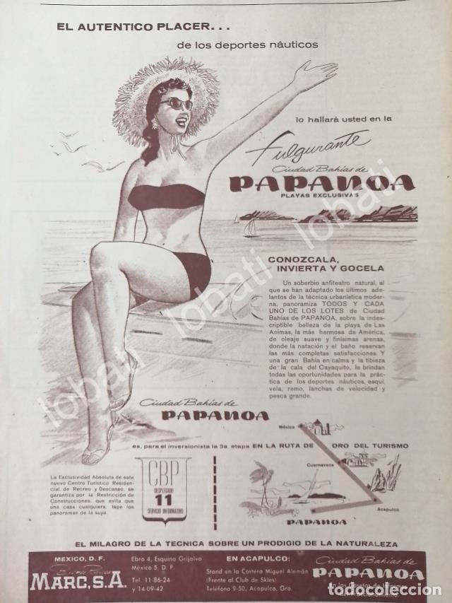 Collectionnisme d'affiches: CARTEL ANTIGUO ORIGINAL DE INICIOS DE LA COLONIA BAHIAS DE PAPANOA 1959 /429 RARO