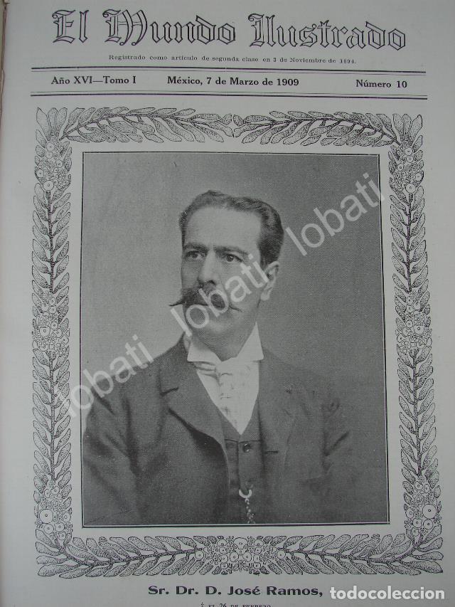 Collectionnisme d'affiches: PORTADA ANTIGUA ORIGINAL 1909 MUERE EL DR. JOSE RAMOS