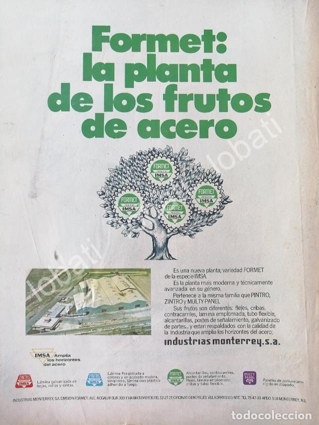 Sammeln von Plakaten: CARTEL ANTIGUO ORIGINAL DE IMSA, INDUSTRIAS MONTERREY 1960s /462