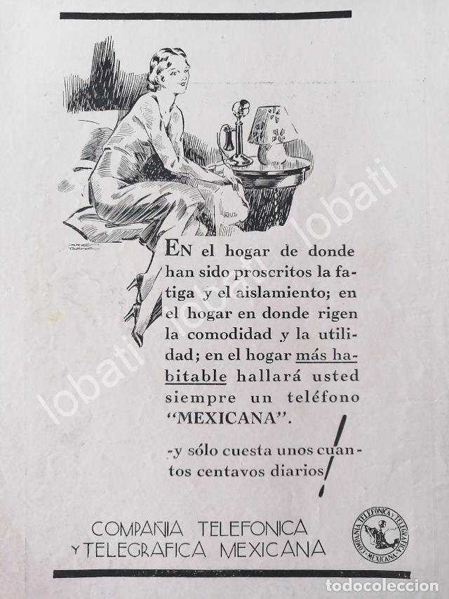 Sammeln von Plakaten: CARTEL ANTIGUO ORIGINAL DE CIA. TELEFONICA Y TELEGRAFICA DE MEXICO S.A 1931 /483