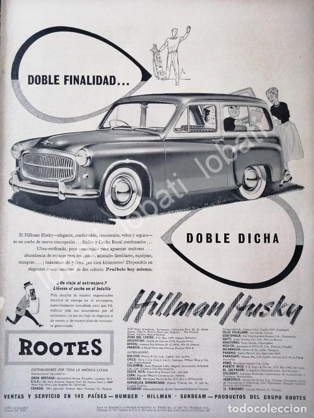 Sammeln von Plakaten: CARTEL ANTIGUO ORIGINAL DE AUTOS ROOTES HILLMAN HUSKY 1956 /220