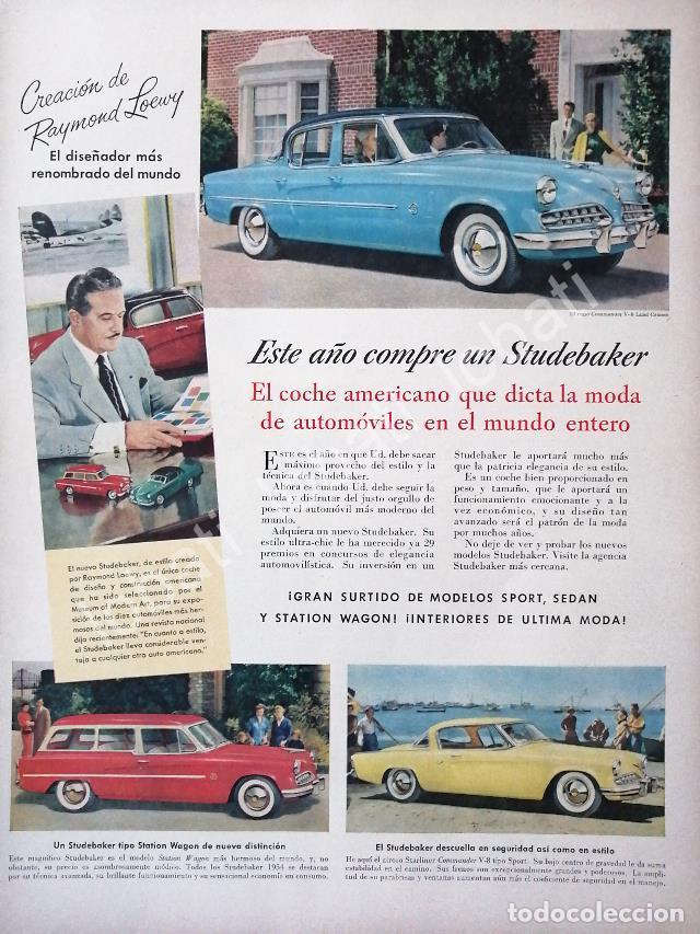 Sammeln von Plakaten: CARTEL ANTIGUO ORIGINAL DE RAYMOND LOEWY Y AUTOS STUDEBAKER 1955 /241