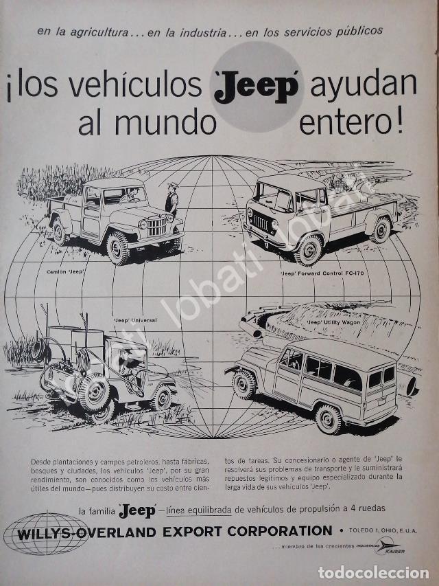 Sammeln von Plakaten: CARTEL ANTIGUO ORIGINAL DE AUTOS WILLYS JEEP VARIOS 1954 /267