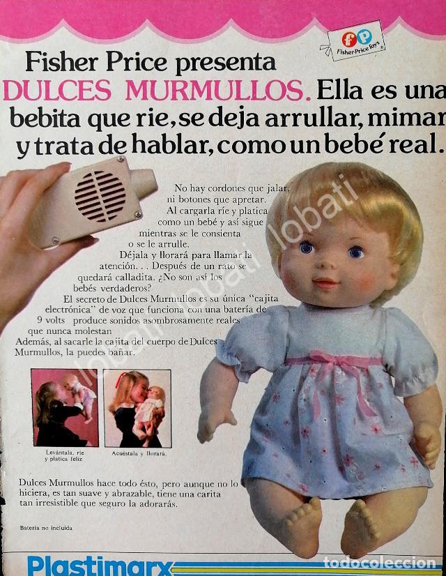 Sammeln von Plakaten: CARTEL ANTIGUO ORIGINAL DE MU&Ntilde;ECA DULCES MURMULLOS, PHISHER PRICE 1982 PLASTIMARX 2