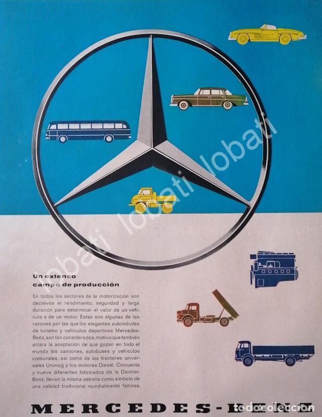 Sammeln von Plakaten: CARTEL ANTIGUO ORIGINAL DE AUTOS MERCEDEZ BENS 1960 /286