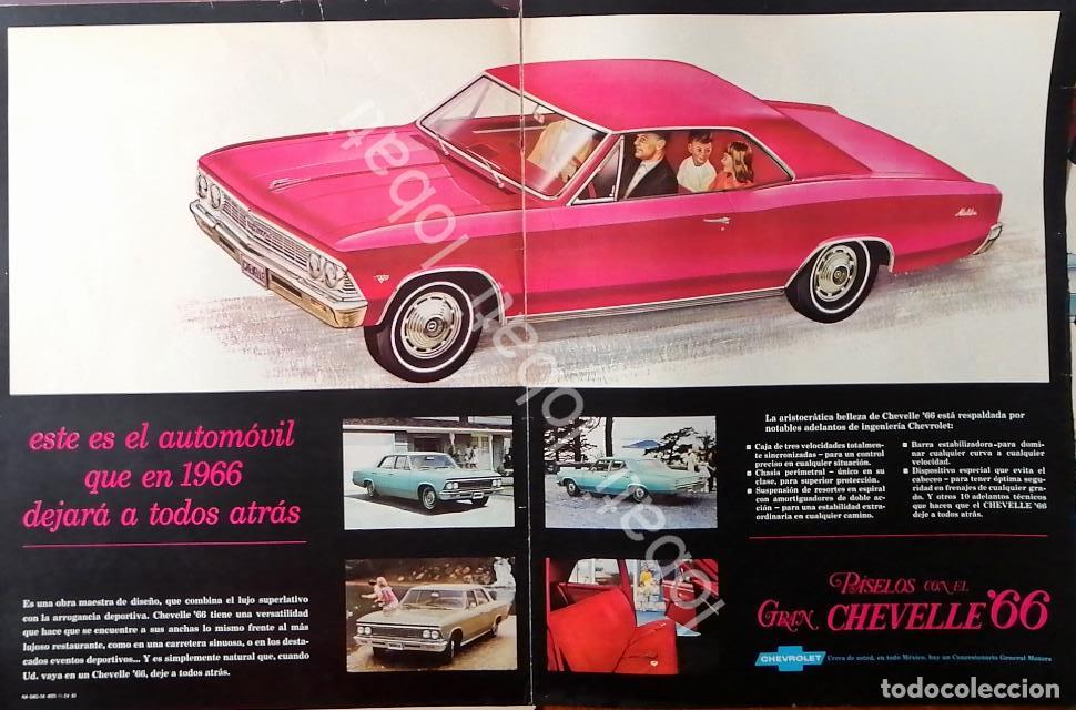 Sammeln von Plakaten: CARTEL ANTIGUO ORIGINAL DE AUTOS CHEVROLET GRAN CHEVELLE 1966 /581