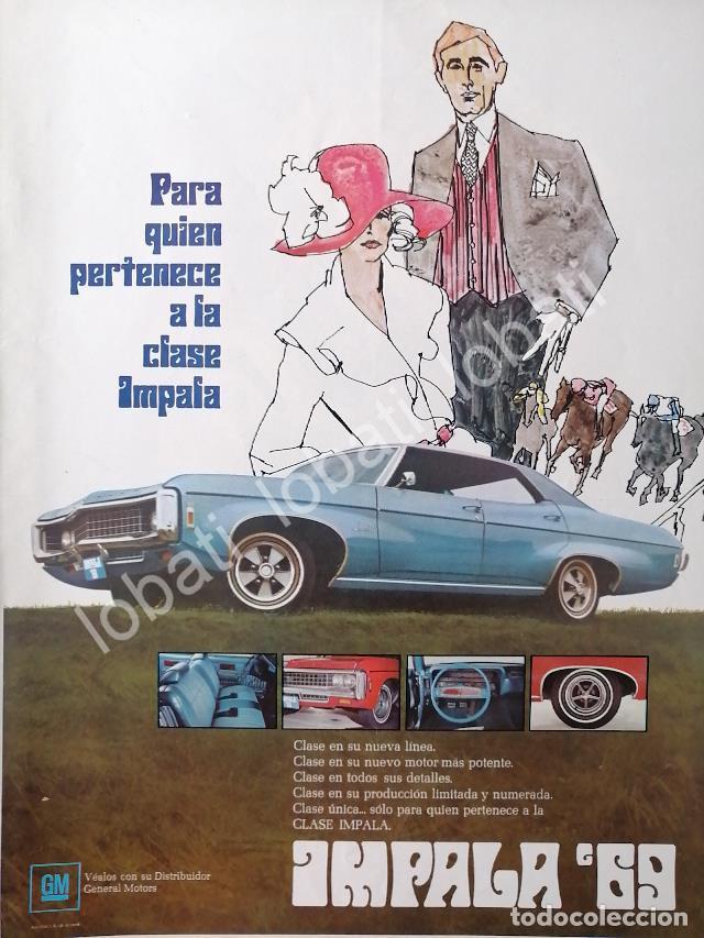 Sammeln von Plakaten: CARTEL ANTIGUO ORIGINAL DE DE AUTOS CHEVROLET IMPALA 1969 /589