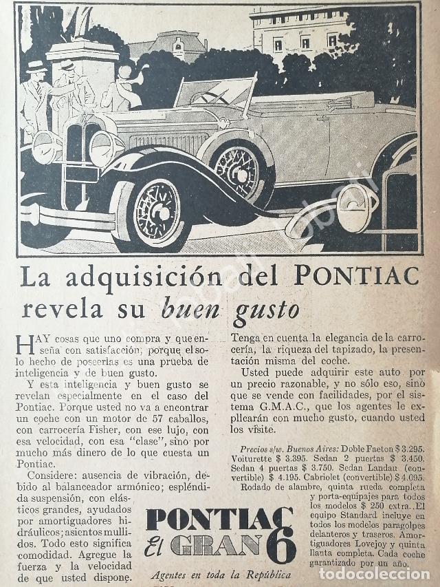 Sammeln von Plakaten: CARTEL ANTIGUO ORIGINAL DE AUTOS CHEVROLET PONTIAC GRAN SIX 1929 /596