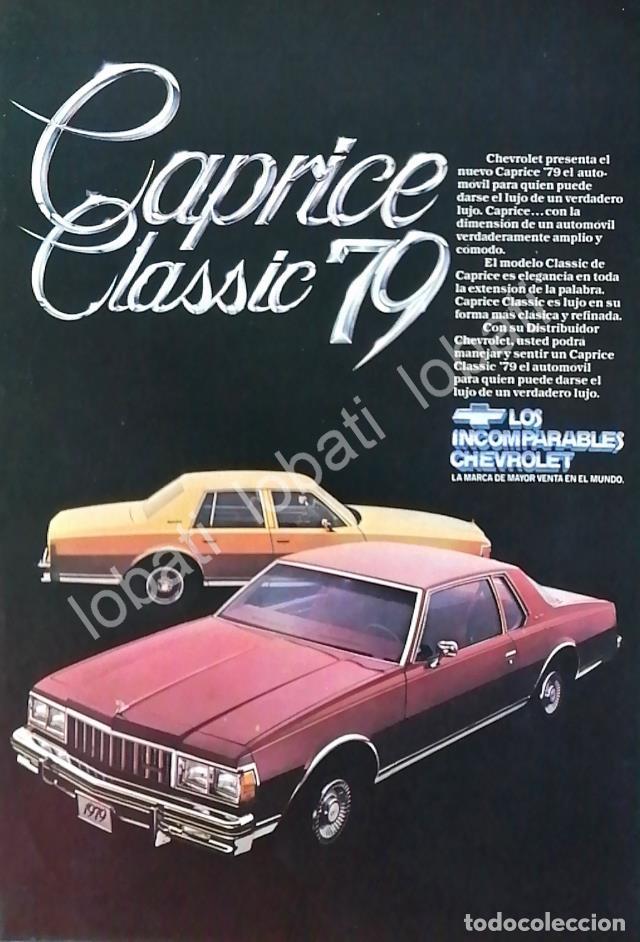 Sammeln von Plakaten: CARTEL ANTIGUO ORIGINAL DE AUTOS CHEVROLET CAPRICE CLASSIC 1979 /607 MEDIANO