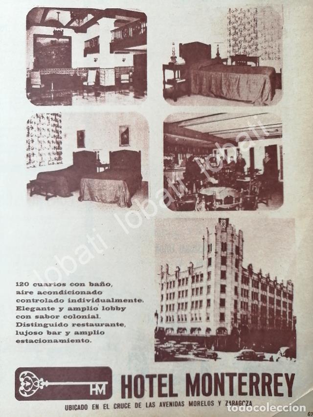 Collezionismo di affissi: CARTEL ANTIGUO ORIGINAL DE HOTEL MONTERREY 1967 /518