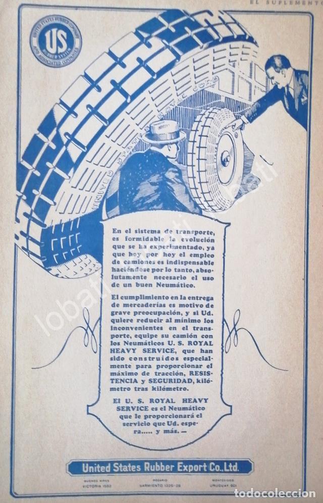 Sammeln von Plakaten: CARTEL ANTIGUO ORIGINAL DE LLANTAS U.S ROYAL. UNITED STATES RUBBER 1929 /15