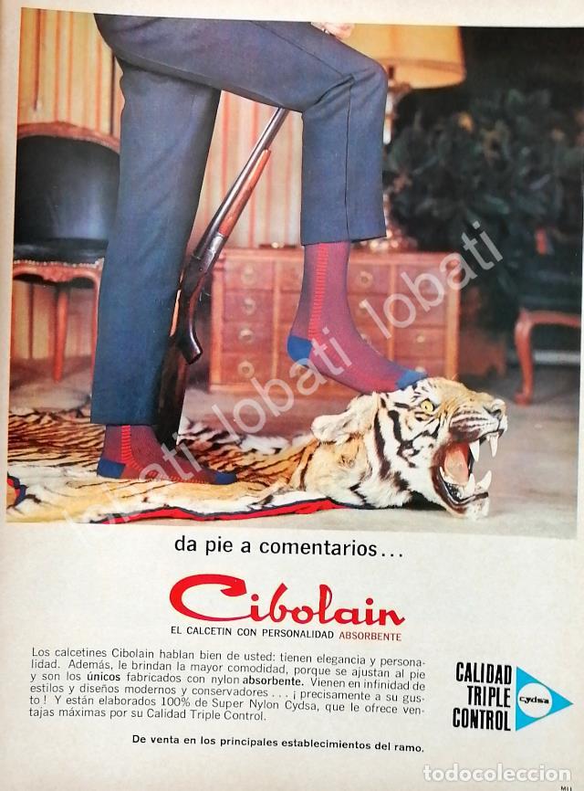 Sammeln von Plakaten: CARTEL ANTIGUO ORIGINAL DE CALCETINES CIBOLAIN Y CYDSA, CELULOSA Y DERIVADOS 1961 /562