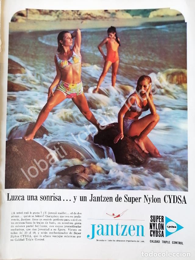 Sammeln von Plakaten: CARTEL ANTIGUO ORIGINAL DE TRAJES DE BA&Ntilde;O JANTZEN Y CYDSA, CELULOSA Y DERIVADOS 1961 /560