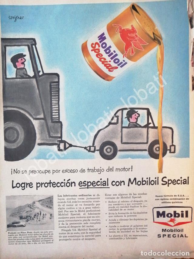 Sammeln von Plakaten: CARTEL ANTIGUO ORIGINAL DE LUBRICANTES MOBIL OIL Y DIBUJO DE RAYMOND SAVIGNAC 1950s /38