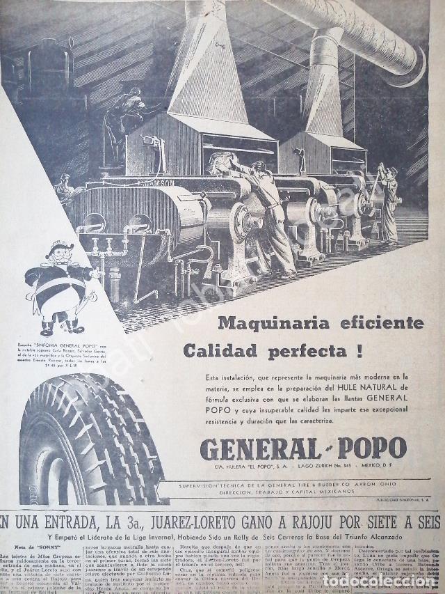 Sammeln von Plakaten: CARTEL ANTIGUO ORIGINAL DE LLANTAS GENERAL POPO 1947 /47