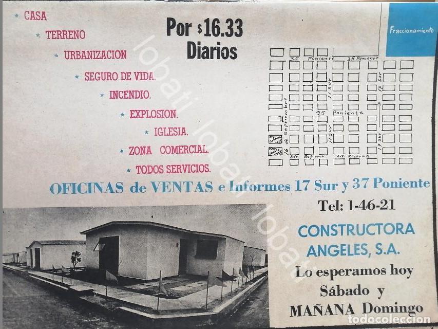 Sammeln von Plakaten: CARTEL ANTIGUO ORIGINAL DE CONSTRUCTORA ANGELES S.A , PUEBLA 1969 /588