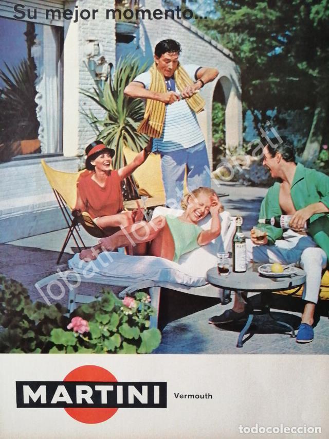 Poster collecting: CARTEL ANTIGUO ORIGINAL DE VINOS MARTINI VERMOUTH 1960s /367