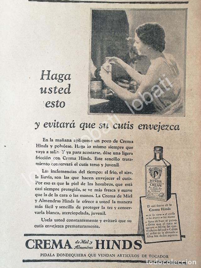 Poster collecting: CARTEL ANTIGUO ORIGINAL DE CREMA HINDS 1930 /No45