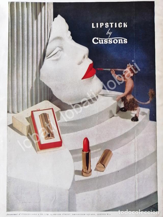 Poster collecting: CARTEL ANTIGUO ORIGINAL DE AFICHE ARTE SURREALISTA. LAPIZ LABIAL CUSSONS 1947 /No49 RARO