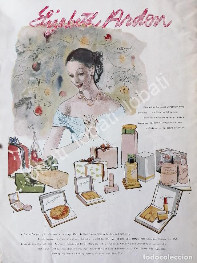 Poster collecting: CARTEL ANTIGUO ORIGINAL DE COSMETICOS ELIZABET ARDEN 1947 /No50