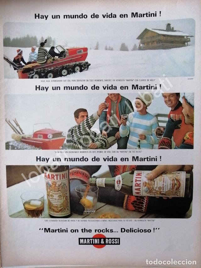 Poster collecting: CARTEL ANTIGUO ORIGINAL DE VINOS MARTINI VERMOUTH 1960s /376