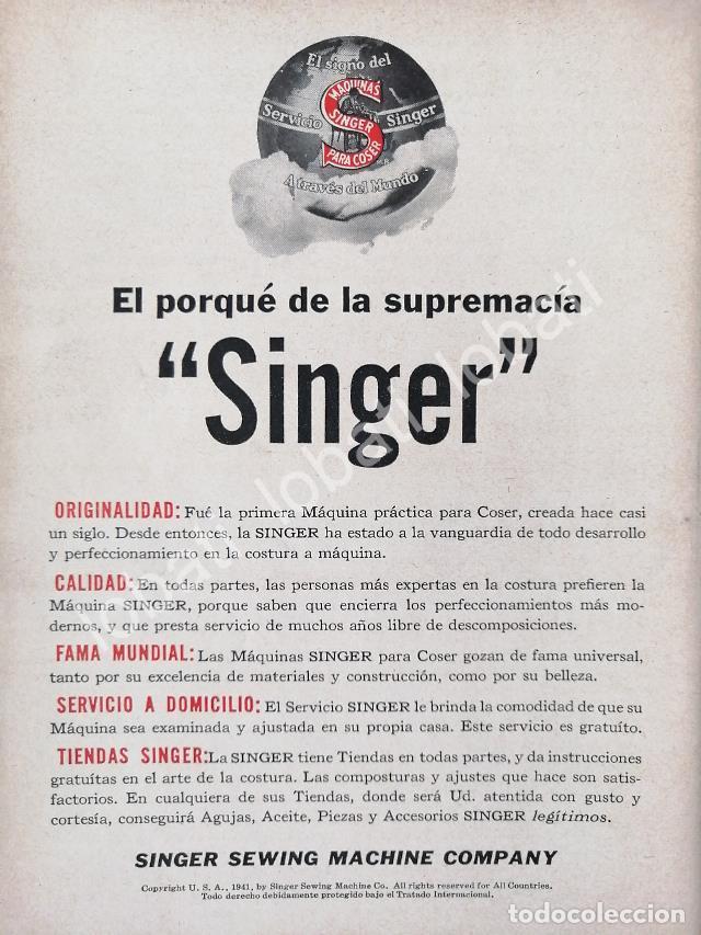 Collezionismo di affissi: CARTEL ANTIGUO ORIGINAL DE MINI CARTEL. MAQUINAS DE COSER SINGER 1940s 50s /233