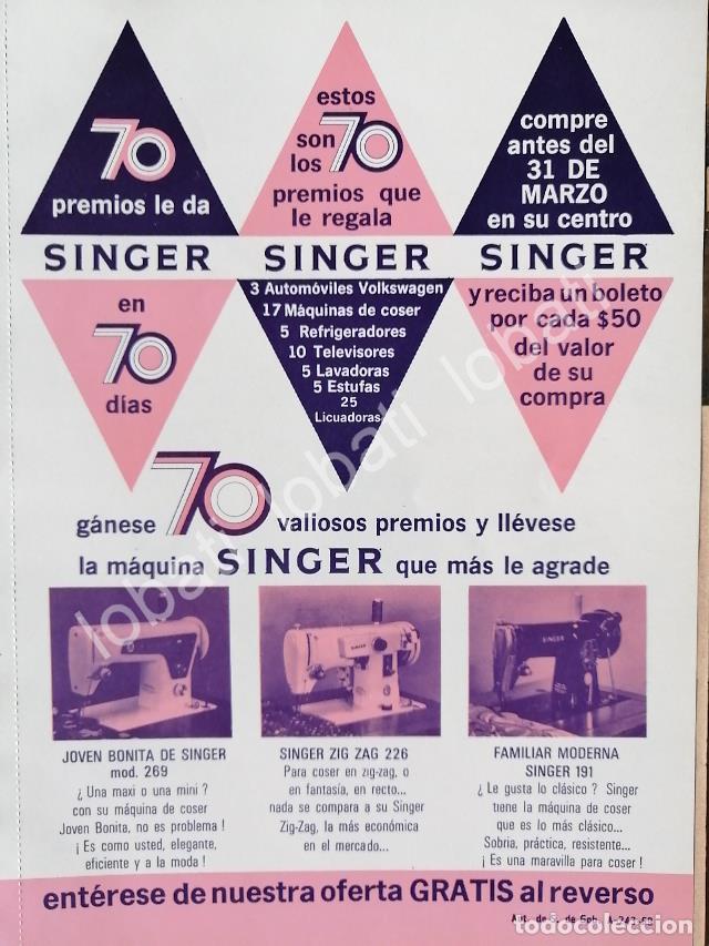 Collezionismo di affissi: CARTEL ANTIGUO ORIGINAL DE MINI CARTEL. MAQUINAS DE COSER SINGER 1970 /239