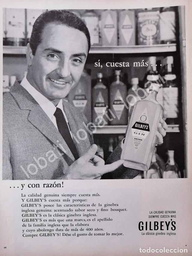 Colecionismo de cartazes: CARTEL ANTIGUO ORIGINAL DE GINEBRA GILBEYS 1960s /V324