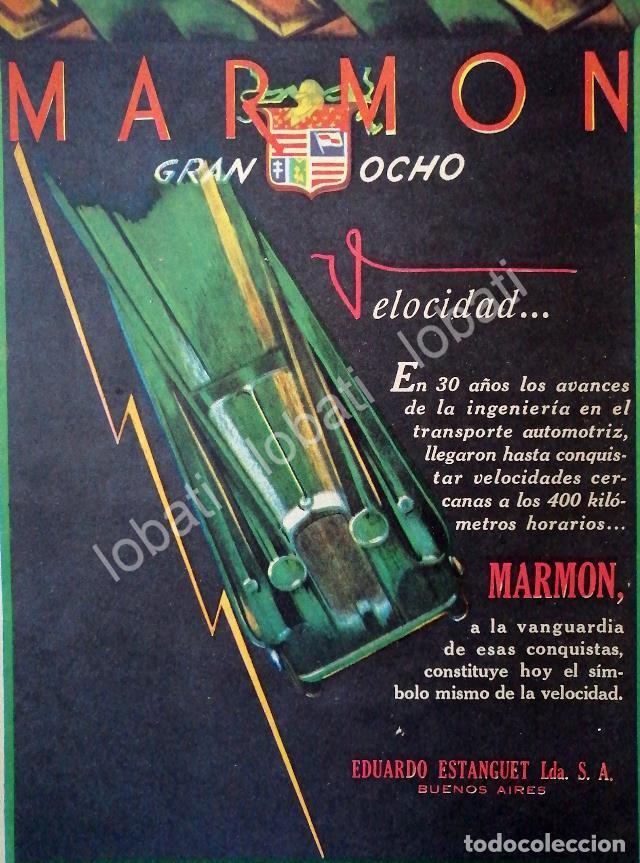 Colecionismo de cartazes: CARTEL ANTIGUO ORIGINAL DE AUTOS MARMON GRAN 8 1927 /117 MU RAR0