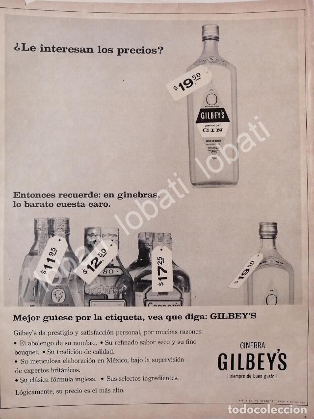 Colecionismo de cartazes: CARTEL ANTIGUO ORIGINAL DE GINEBRA GILBEYS 1966 /V335