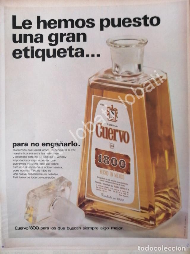 Poster collecting: CARTEL ANTIGUO ORIGINAL DE TEQUILA CUERVO 1800 1969 /356