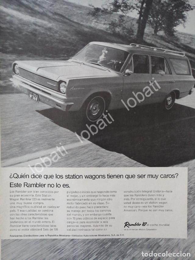 Poster collecting: CARTEL ANTIGUO ORIGINAL DE AUTOS RAMBLER VAGONETA 1963 /133