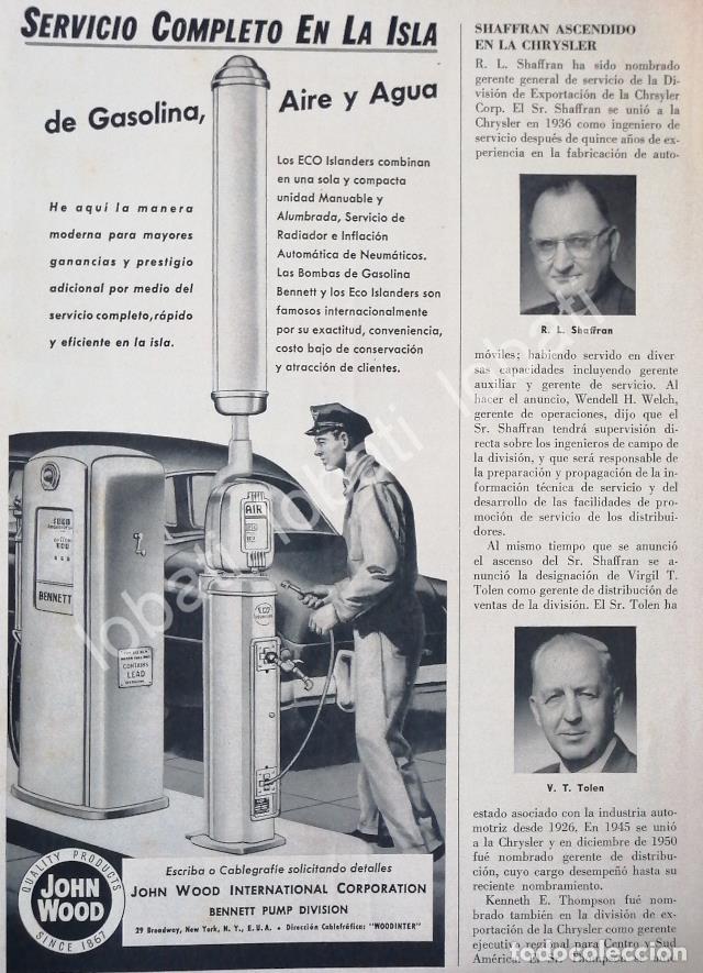 Sammeln von Plakaten: CARTEL ANTIGUO ORIGINAL DE BOMBAS DE GASOLINA JOHN WOOD 1952 /23 MUY RARO